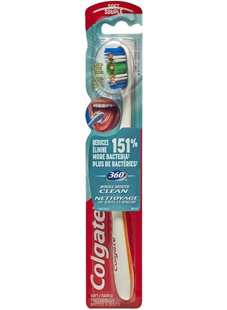 Colgate 360 Toothbrush, Soft, 1 Count